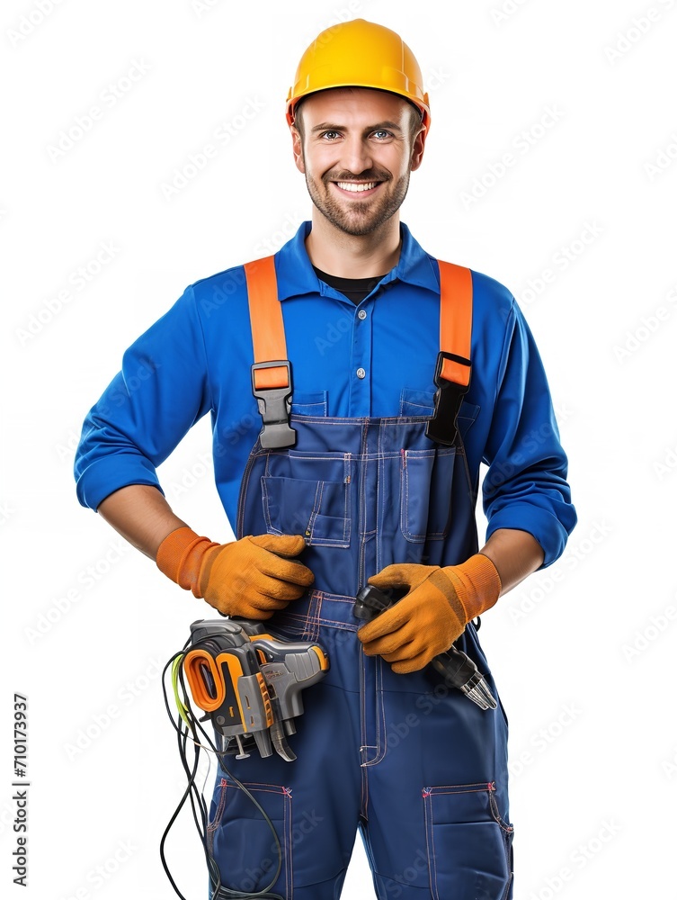 Skilled Male Electrician Fixing Wiring, AI Generated Skilled Male Electrician Fixing Wiring, AI Generated