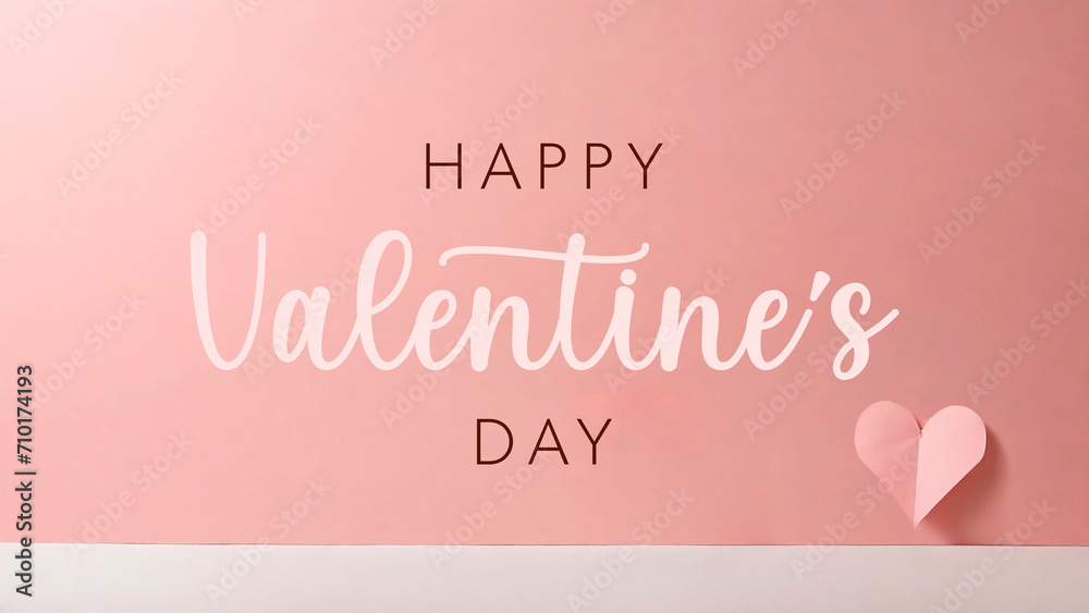 Happy Valentine's Day, hearts design, celebration card with pink background. Flyer with Valentine's Day phrase. Happy Valentine's Day, hearts design, celebration card with pink background. Flyer with Valentine's Day phrase.