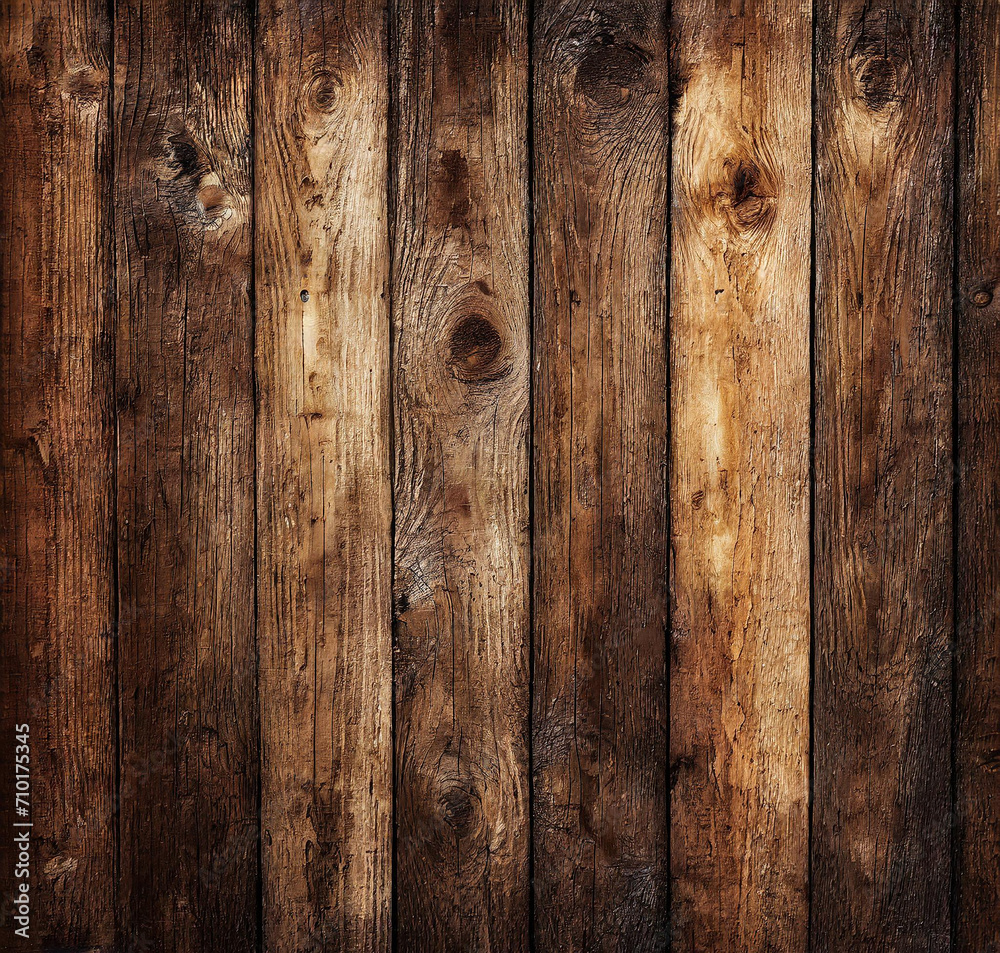 Naklejka premium Old grunge dark textured wooden background , The surface of the old brown wood texture