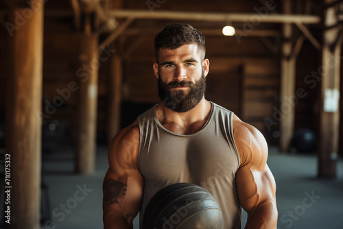 Man with Medicine Ball in Gym © imagemir