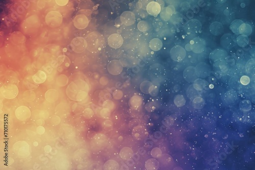 blurred, bokeh effect with a gradient from warm orange to cool blue tones.
