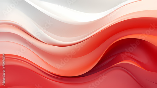 Red and white digital art background, waves, lines, twists, artistic pattern © Artistic Visions