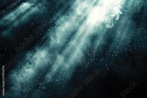 Floating particles in a ray of light