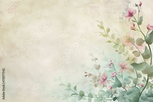 Elegant Floral Background with Vintage Textures, Perfect for Wedding Invitations
