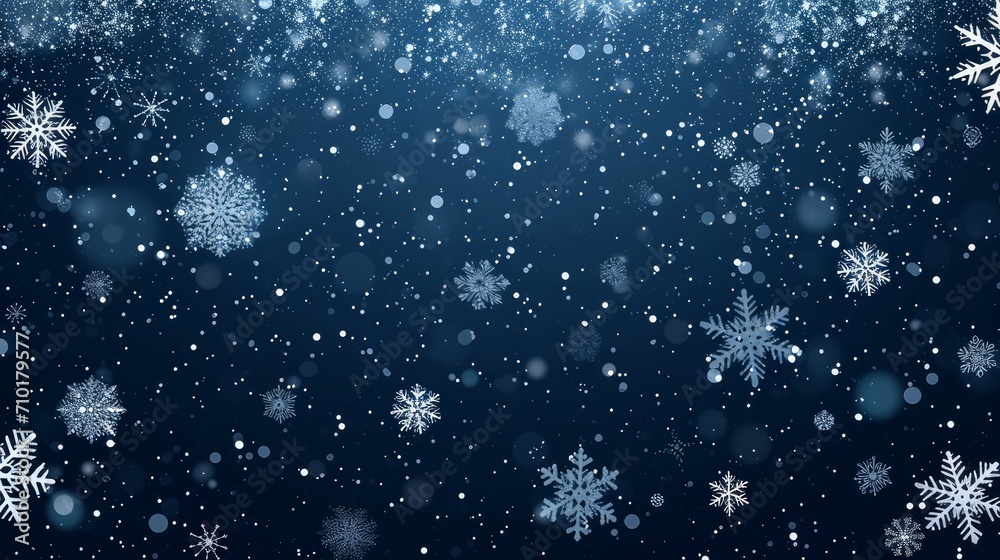 Winter background. It's snowing! It's Falling snowflakes on dark blue background. Vector illustration Winter background. It's snowing! It's Falling snowflakes on dark blue background. Vector illustration