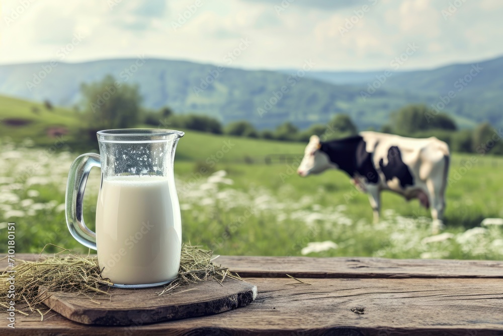 Milk, Hay, Cow: Table, Meadow