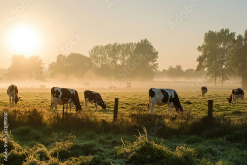 Cows in the Morning Sun photo