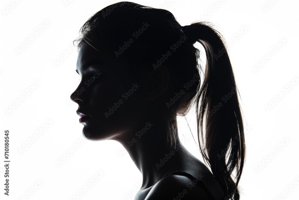 Beautiful girl silhouette on white background, beauty and fashion. Beautiful girl silhouette on white background, beauty and fashion.