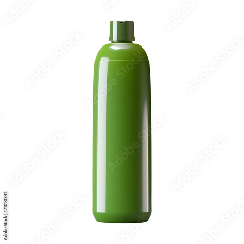 Empty Green plastic bottle Mockup for branding isolated on transparent background