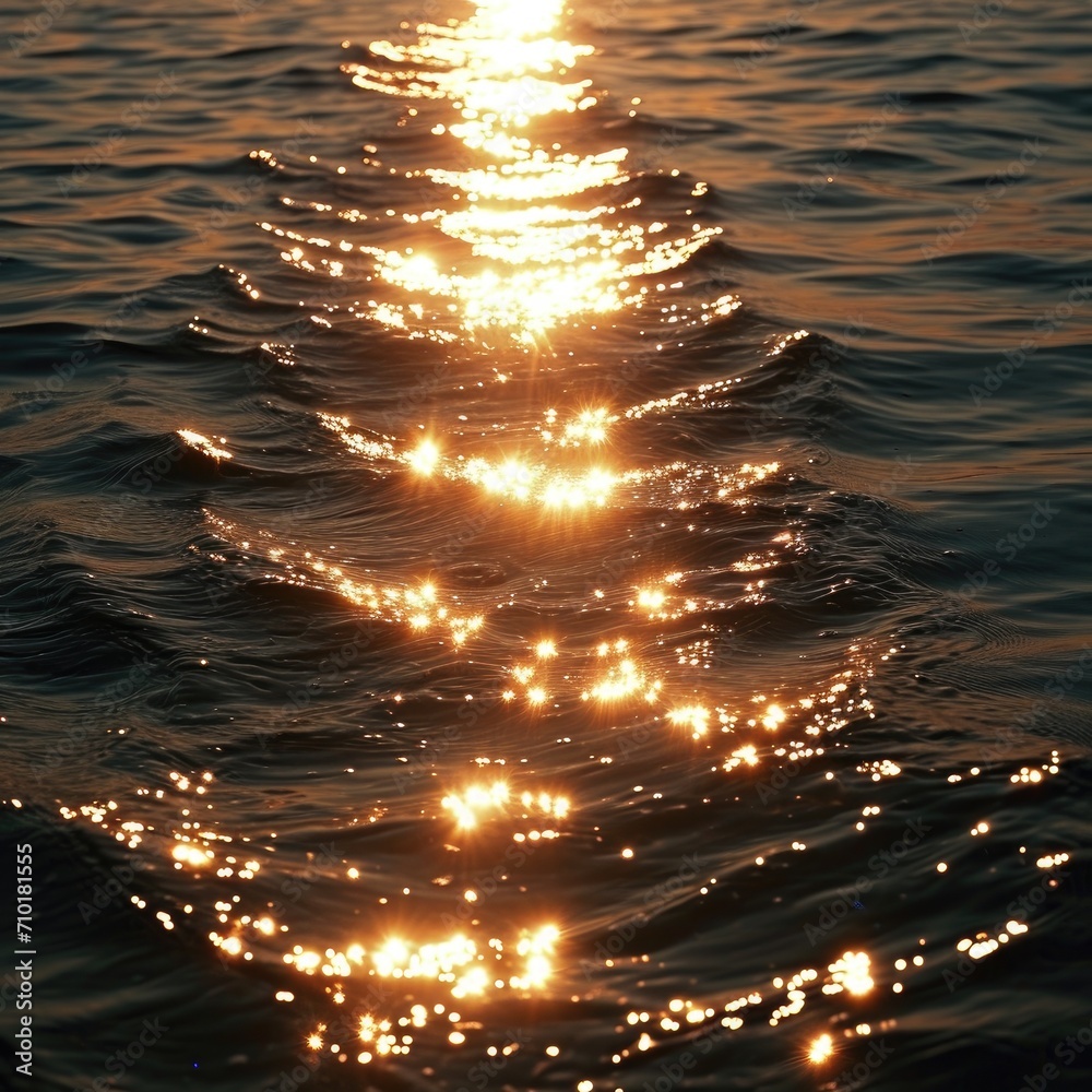 Obraz premium The sun shines out into the water at sunset