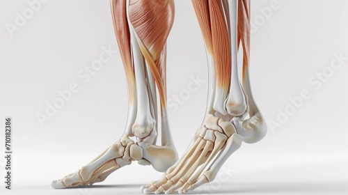 The muscles of the legs are shown in this image, AI photo