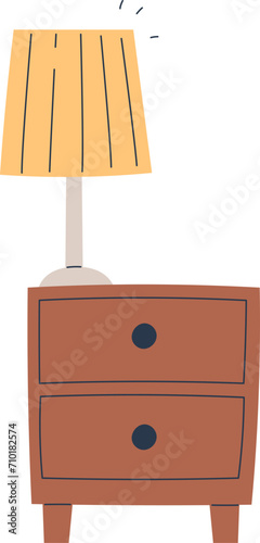 Bedside Table With Lamp