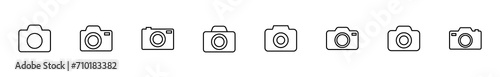 Camera icon set. photo camera icon. camera photography icon.