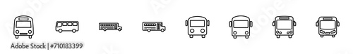 Bus icon set. bus vector icon