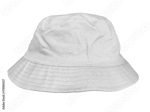 White bucket hat PNG transparent