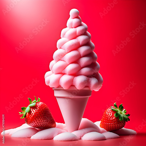 Artistry of Flavor and Form: The Enchanting Diversity and Unique Designs of Colorful Cotton Candy.(Generative AI)