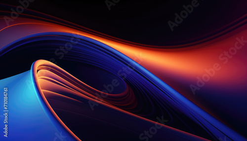 Futuristic abstract dark coloured wavy forms background