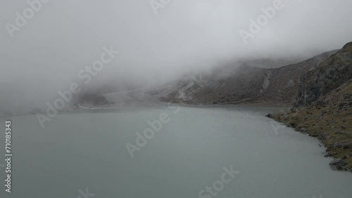 Aerial video of the sacred Dodakonda Lake, Solokhombu, Nepal photo