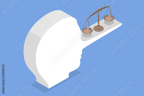 3D Isometric Flat Vector Illustration of Legal Fraud, Lying and Corruption