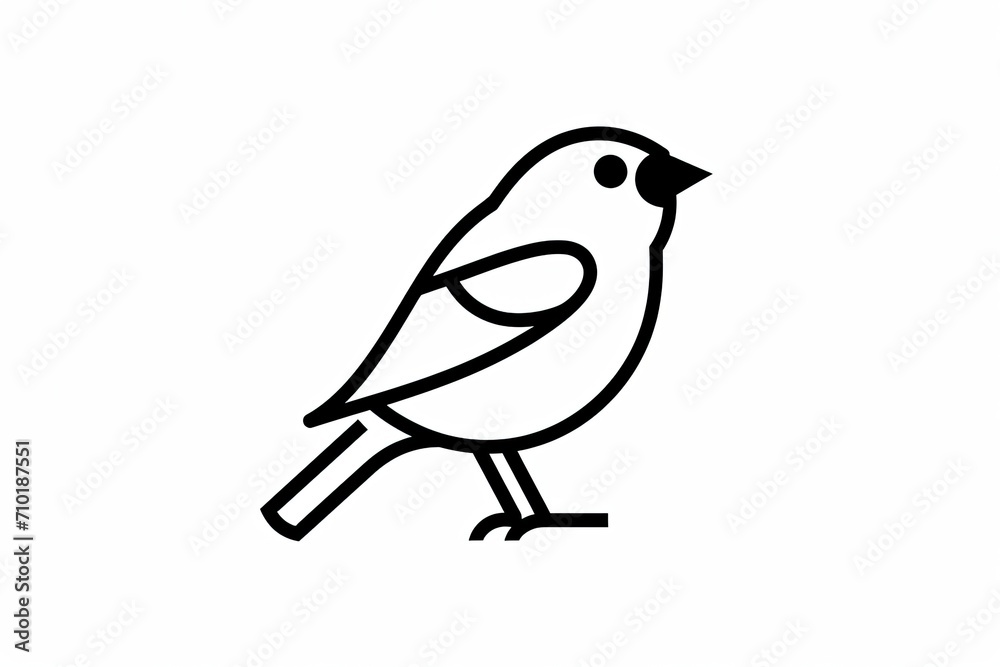 Obraz premium A beautifully simplistic sketch of a majestic bird, captured in intricate line art and brought to life through masterful illustration