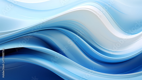 3d modern white and blue abstract digital art background