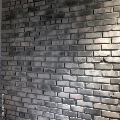 Modern gray brick wall adds an industrial touch to interior design
