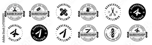 Barbershop logo design vector, editable and resizable EPS 10
