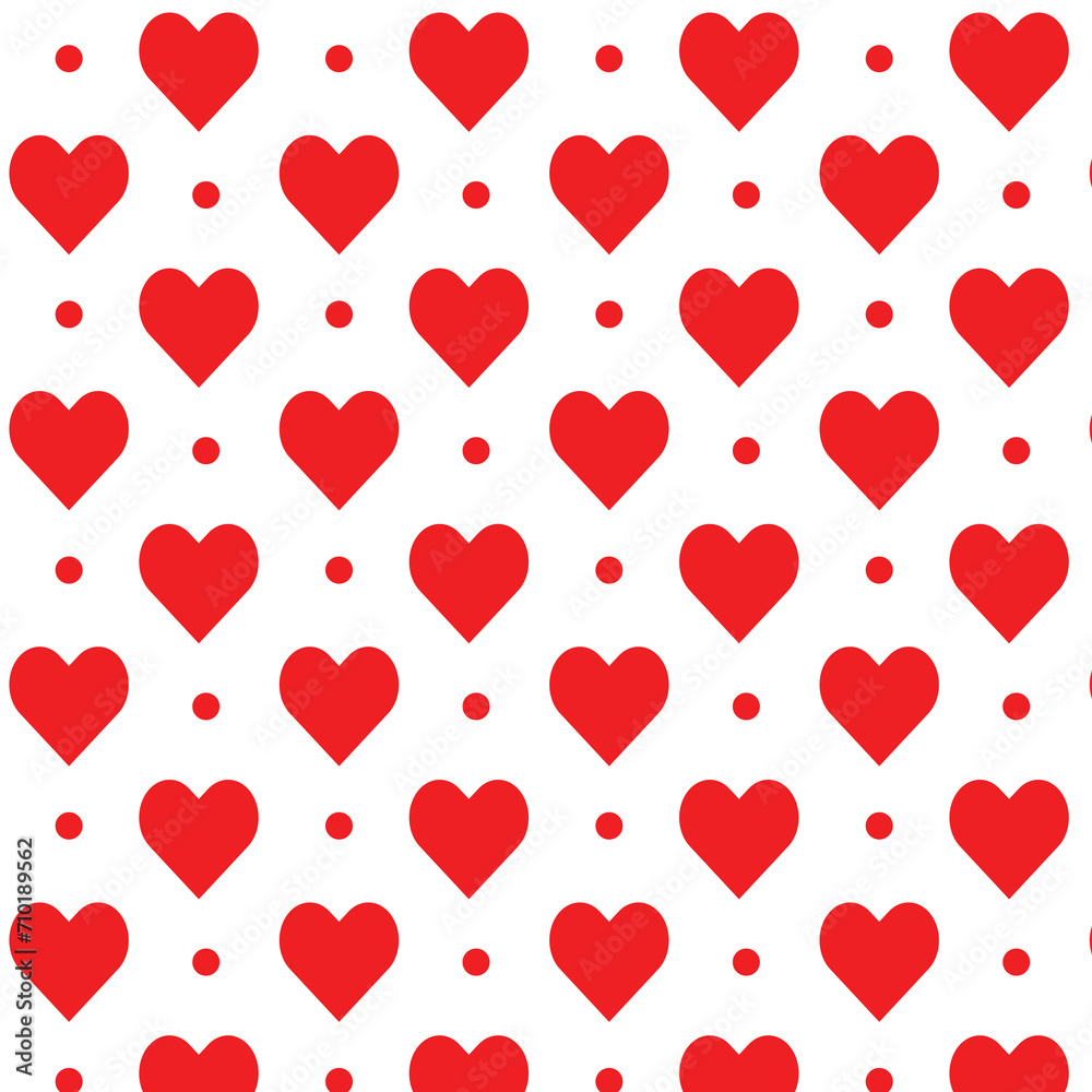 vector seamless pattern with hearts valentine's day