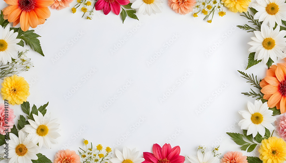 Fototapeta premium frame of flowers