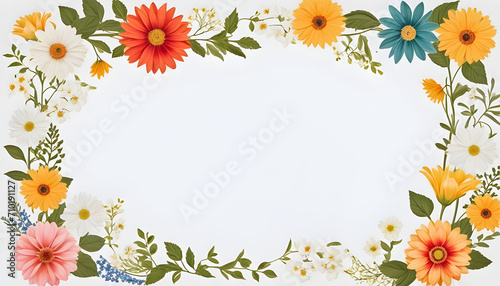 frame of flowers