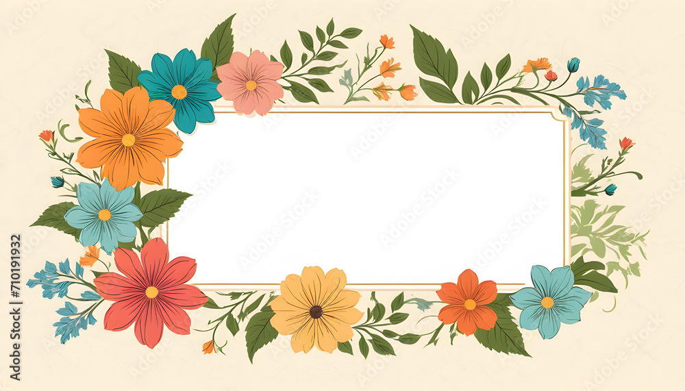 frame with flowers