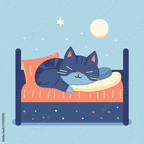 Cute cat cartoon pastel colors