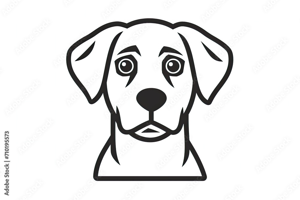 Expressive line art captures the melancholy of a cartoon dog's face in this sketch, evoking empathy for the lovable animal in a simple yet powerful illustration Expressive line art captures the melancholy of a cartoon dog's face in this sketch, evoking empathy for the lovable animal in a simple yet powerful illustration