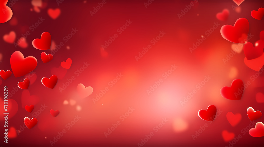 Vibrant Valentine's Day background, hearts background