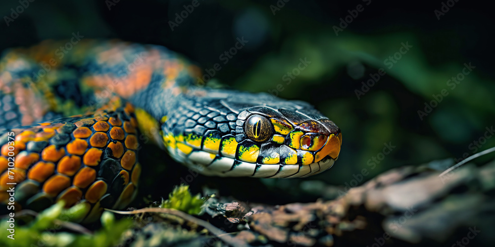 Close-Up Image of a Snake on the Ground Close-Up Image of a Snake on the Ground