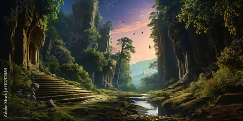 Morgendämmerung im verzauberten Tal.