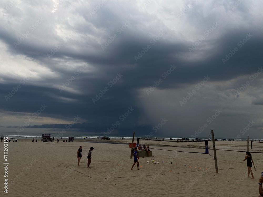 storm in the beach - praia grande