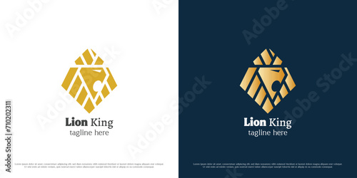 Foto Lion king logo design illustration
