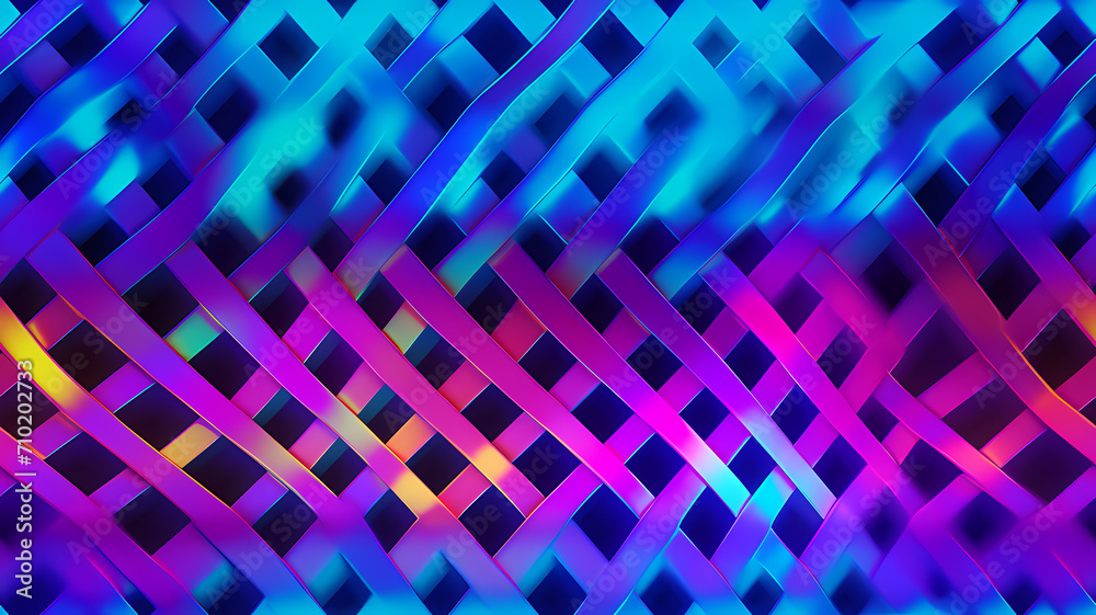 Holographic neon grid background Holographic neon grid background