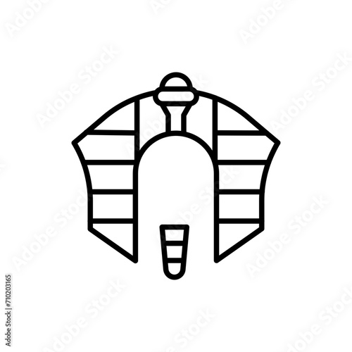 Pharaoh outline icons, egypt minimalist vector illustration ,simple transparent graphic element .Isolated on white background