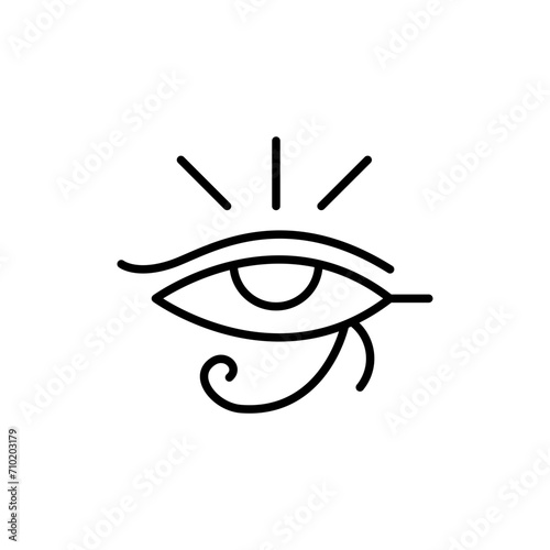 Eye of horus outline icons, egypt minimalist vector illustration ,simple transparent graphic element .Isolated on white background