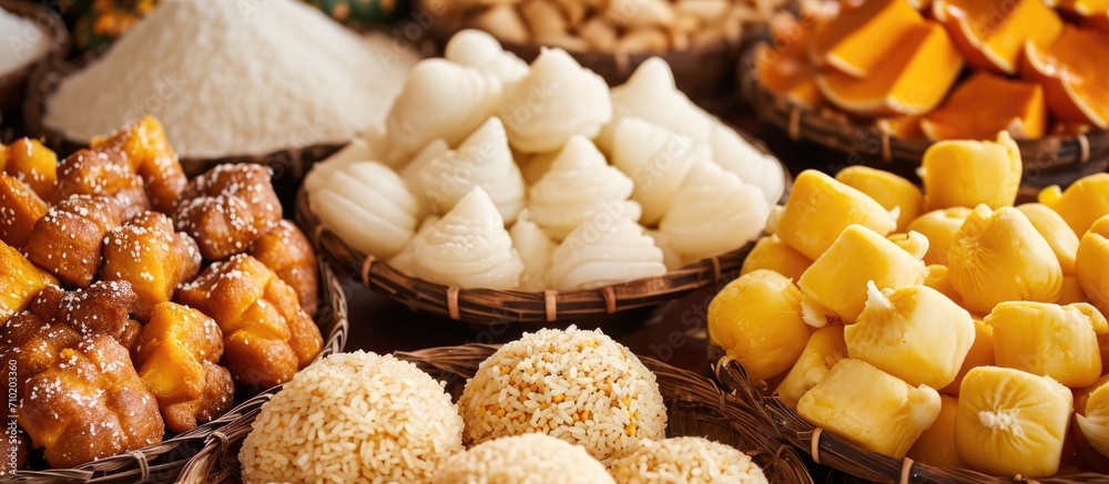 Brazilian festival sweets include curau, hominy, sweet rice, and pumpkin treats. Brazilian festival sweets include curau, hominy, sweet rice, and pumpkin treats.