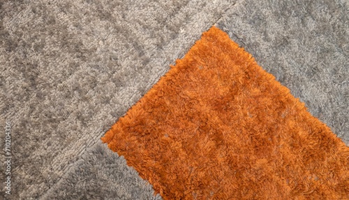 Orange grey carpet texture top wiev