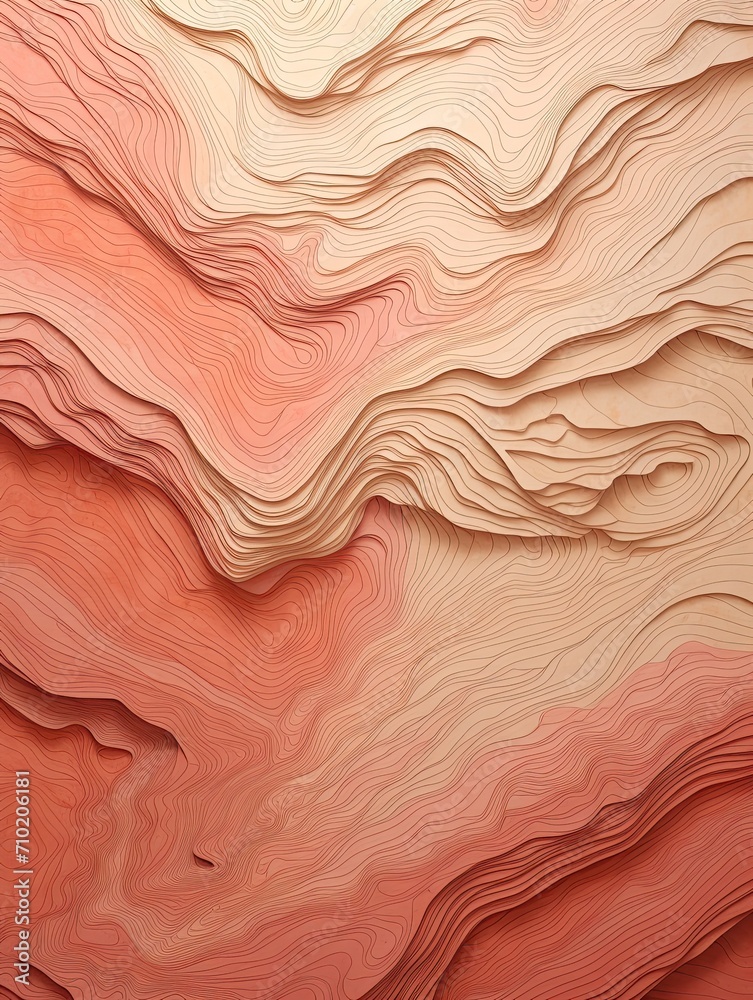 Fototapeta premium Elevating Terrain: Topographic Maps Wall Prints Redefined