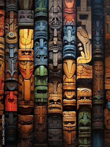 Stacked Stories: Totem Poles Wall Prints for Captivating Spaces photo