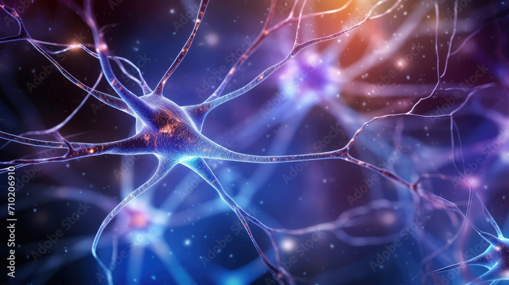 Neuronal network with neurons and synapses in brain. Neurological diseases like epilepsy and schizophrenia. Neuroimaging for diagnostic, neuromodulation and therapeutic aid neurofeedback brain mapping Neuronal network with neurons and synapses in brain. Neurological diseases like epilepsy and schizophrenia. Neuroimaging for diagnostic, neuromodulation and therapeutic aid neurofeedback brain mapping