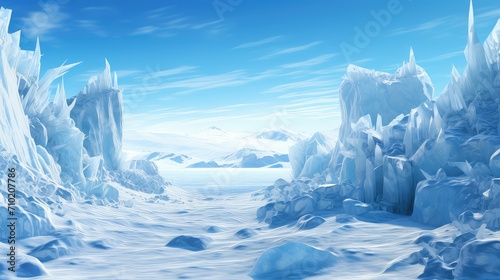 frozen terrain ice background illustration landscape winter, frost snow, arctic polar frozen terrain ice background