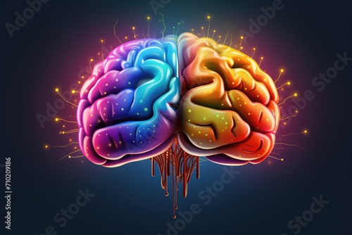 3D Axon Science Brain regions: occipital lobe, Broca's and Wernicke's areas, corpus callosum, basal ganglia. Neurotransmitters include excitatory glutamate inhibitory GABA (Gamma-Aminobutyric Acid) photo