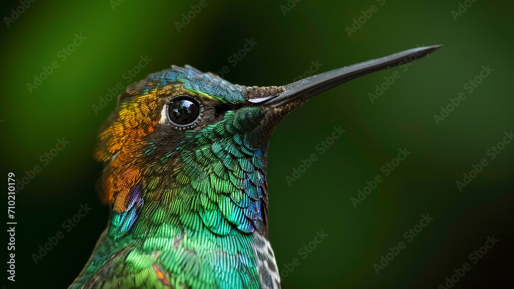 Fototapeta premium Hummingbird Close-up A Glimpse into the World of Nature's Wonders