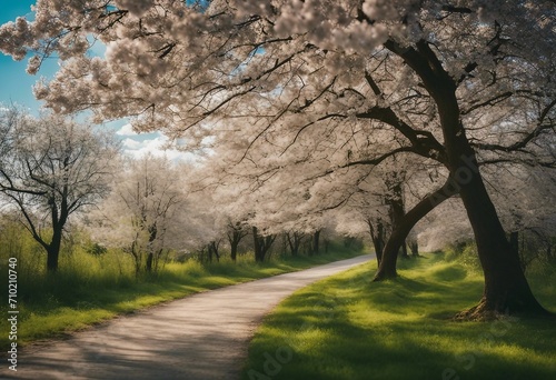 Beautiful spring landscape with Selective soft focus Branches of a flowering tree in nature Park and © ArtisticLens